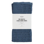 The Organic Company Big Waffle hand towel, 50 x 130 cm, grey blue