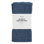 The Organic Company Big Waffle hand towel, 50 x 130 cm, grey blue, extra image