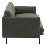 Muuto Outline Sofa, 3-Sitzer, schwarzes Metall - Fiord 961, extrabild