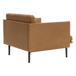 Muuto Fauteuil Outline, métal noir - Refine cuir cognac, image extra