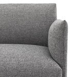 Muuto Outline sofa, 3 1/2 seater, black metal - Hallingdal 166, extra image