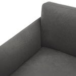Muuto Outline Sofa, 3-Sitzer, Grace-Leder, Grau - Schwarz