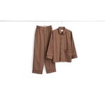 HAY Outline pyjama shirt, long-sleeved, milk chocolate, extra image