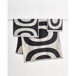 Marimekko Melooni hand towel, charcoal - natural white