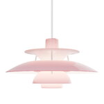 Louis Poulsen PH 5 320 Opal riippuvalaisin, pale rose, näkymä 3