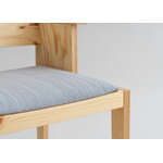 Vaarnii 016 Maasto dining arm chair, seat upholstered, pine - grey Kvadrat Alle, extra image