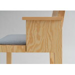 Vaarnii 016 Maasto dining arm chair, seat upholstered, pine - grey Kvadrat Alle, extra image