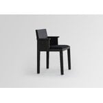 Vaarnii 016 Maasto dining arm chair, seat upholstered, black - black Kvadrat Alle, extra image