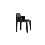 Vaarnii 016 Maasto dining arm chair, seat upholstered, black - black Kvadrat Alle, extra image