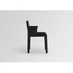 Vaarnii 016 Maasto dining arm chair, seat upholstered, black - black Kvadrat Alle, extra image
