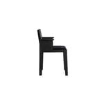 Vaarnii 016 Maasto dining arm chair, seat upholstered, black - black Kvadrat Alle, extra image