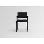 Vaarnii 016 Maasto dining arm chair, seat upholstered, black - black Kvadrat Alle, extra image