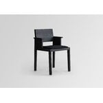 Vaarnii 016 Maasto dining arm chair, seat upholstered, black - black Kvadrat Alle, extra image