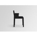 Vaarnii 016 Maasto dining arm chair, seat upholstered, black - black Kvadrat Alle, extra image