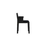 Vaarnii 016 Maasto dining arm chair, seat upholstered, black - black Kvadrat Alle, extra image