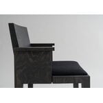 Vaarnii 016 Maasto dining arm chair, seat upholstered, black - black Kvadrat Alle, extra image
