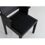 Vaarnii 016 Maasto dining arm chair, seat upholstered, black - black Kvadrat Alle, extra image