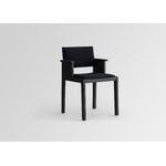 Vaarnii 016 Maasto dining arm chair, upholstered, black - black Kvadrat Alle, extra image