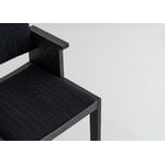 Vaarnii 016 Maasto dining arm chair, upholstered, black - black Kvadrat Alle, extra image
