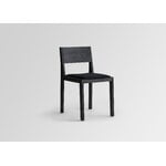 Vaarnii 016 Maasto dining chair, seat upholstered, black - black Kvadrat Alle, extra image