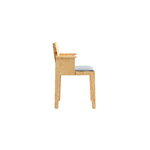 Vaarnii 016 Maasto dining arm chair, seat upholstered, pine - grey Kvadrat Alle, extra image