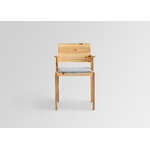 Vaarnii 016 Maasto dining arm chair, seat upholstered, pine - grey Kvadrat Alle, extra image