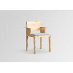 Vaarnii 016 Maasto dining arm chair, seat upholstered, pine - grey Kvadrat Alle, extra image
