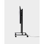 Pedestal Straight Rollin' TV stand, charcoal
