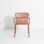 Petite Friture Week-end käsinojallinen tuoli, terrakotta
