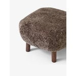 &Tradition Little Petra lounge chair and pouf, Sahara sheepskin - walnut