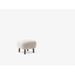 &Tradition Little Petra lounge chair and pouf, Moonlight sheepskin - walnut, extra image