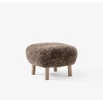 &Tradition Little Petra lounge chair and pouf, Sahara - white oiled oak