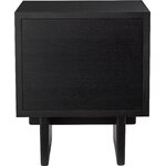 GUBI Private side table, black / brown stained oak