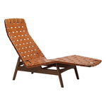 Sibast AV Egoist chaise longue w/ cushion,  smoked oak - brandy leather