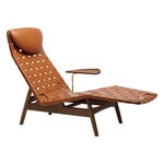 Sibast AV Egoist chaise longue w/ cushion,  smoked oak - brandy leather