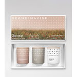 Skandinavisk Scented candle set 3 pcs, SENSE