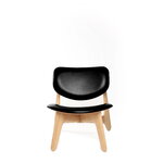 Tom Dixon Slab Lounge Chair, lackierte Eiche - schwarzes Leder, extrabild