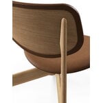 Tom Dixon Slab Lounge Chair, lackierte Eiche - Cognac-Leder, extrabild