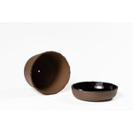 Vaidava Ceramics Soil kukkaruukku alusella, XL, ruskea