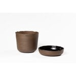 Vaidava Ceramics Pot avec soucoupe Soil, XL, marron