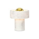Tom Dixon Stone portable LED table lamp, white marble
