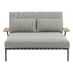 Muuto Settle Outdoor lounge bed w. armrest, Ribbed Weave 2 - dark green, extra image