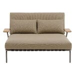 Muuto Settle Outdoor lounge bed w. armrest, Ribbed Weave 5 - taupe, extra image