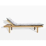Sibast RIB daybed lounger, teak - stainless steel
