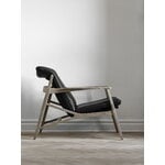 Stolab Link easy chair, oak - black Elmotique leather
