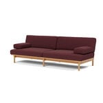 TAKT T19 Spoke Sofa with armrests, oak - dark red Kvadrat Autumn 0681, extra image