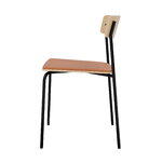 TAKT T01 Cross chair, tube, Eiche - Cognac Spoor Zea Leder, extrabild