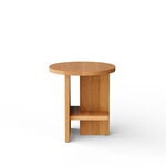 Nine Tee side table, round, matt lacquered oak, extra image