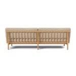TAKT T19 Spoke Sofa with armrests, oak - warm grey Kvadrat Autumn 0331, vista 4