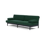 TAKT T19 Spoke Sofa with armrests, black blue oak - dark green Kvadrat Autumn, view 2